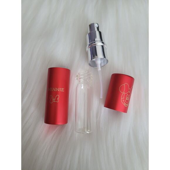 MICKEY & MINNIE TRAVEL SET GLASS SPRAY BOTTLE, MINI COMPACT SIZE - Picture 2 of 3